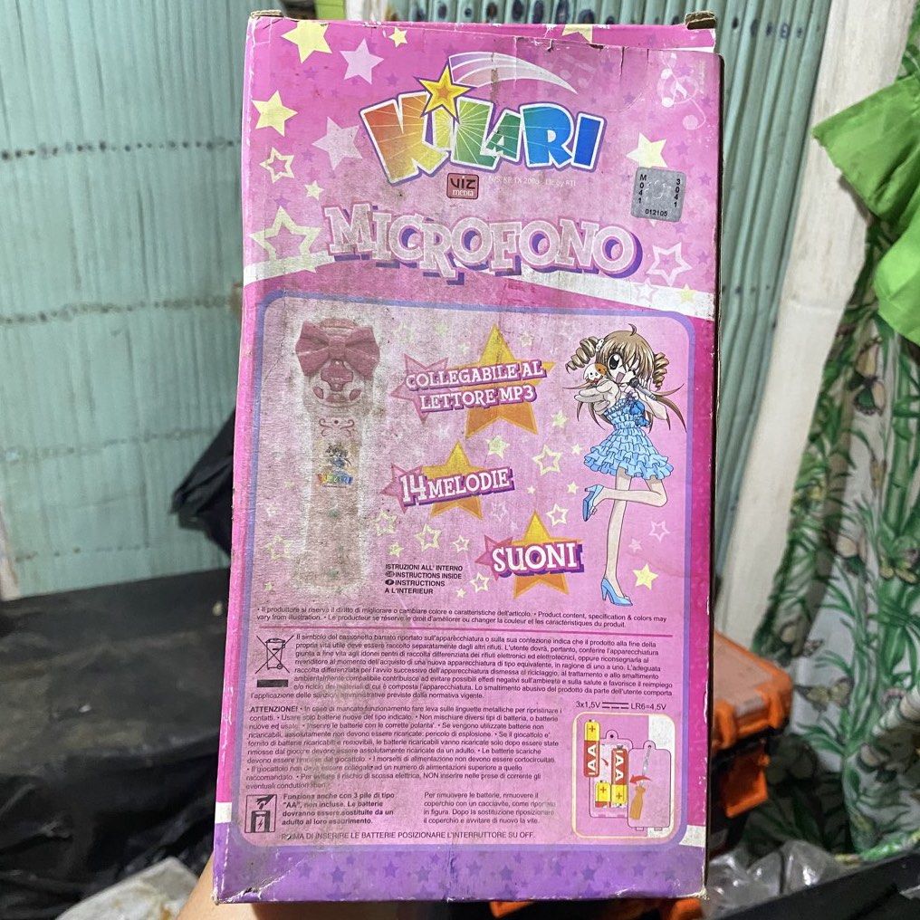 Kilari Microphone Toys (Category: Kids Toys) located in Bulacan. Submitted by jexmd (Listing ID 1469515710, Image 2). Description: Not sure if working pa. Madumi box. Galing abroad..