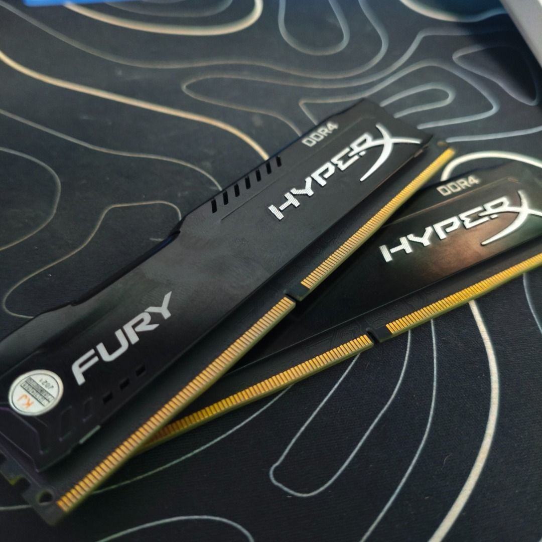 Kingston HyperX DDR4 16GB (2x8GB) RAM (Category: Computer Parts) located in Quezon City. Submitted by syzygyg (Listing ID 1469488663, Image 1). Description: FS: Kingston HyperX FURY RAM 16GB (2x8GB) DDR4 Price: P3,200 (for both, selling as set) Specs: 8x2 DDR4 / 2666MHz / CL20-19-19/ SODIMM PC Module Condition: * 100% working and tested. (✅ ✅ PASSED 2hrs+ sa MemTest86 for buyer's assurance) * Sure na maayos at passed para sayo * No physical defec