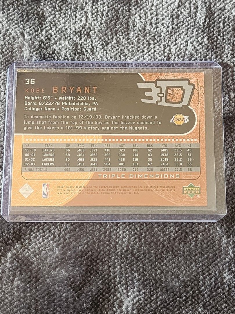 Kobe Bryant 36 (Category: Raw Singles) located in Manila. Submitted by kg613 (Listing ID 1469418186, Image 2). Description: .