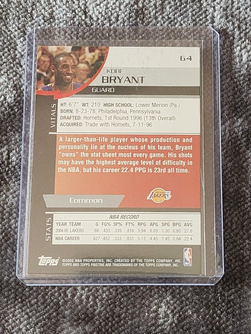 Kobe Bryant 64 Common (Category: Raw Singles) located in Manila. Submitted by kg613 (Listing ID 1469418085, Image 2). Description: .