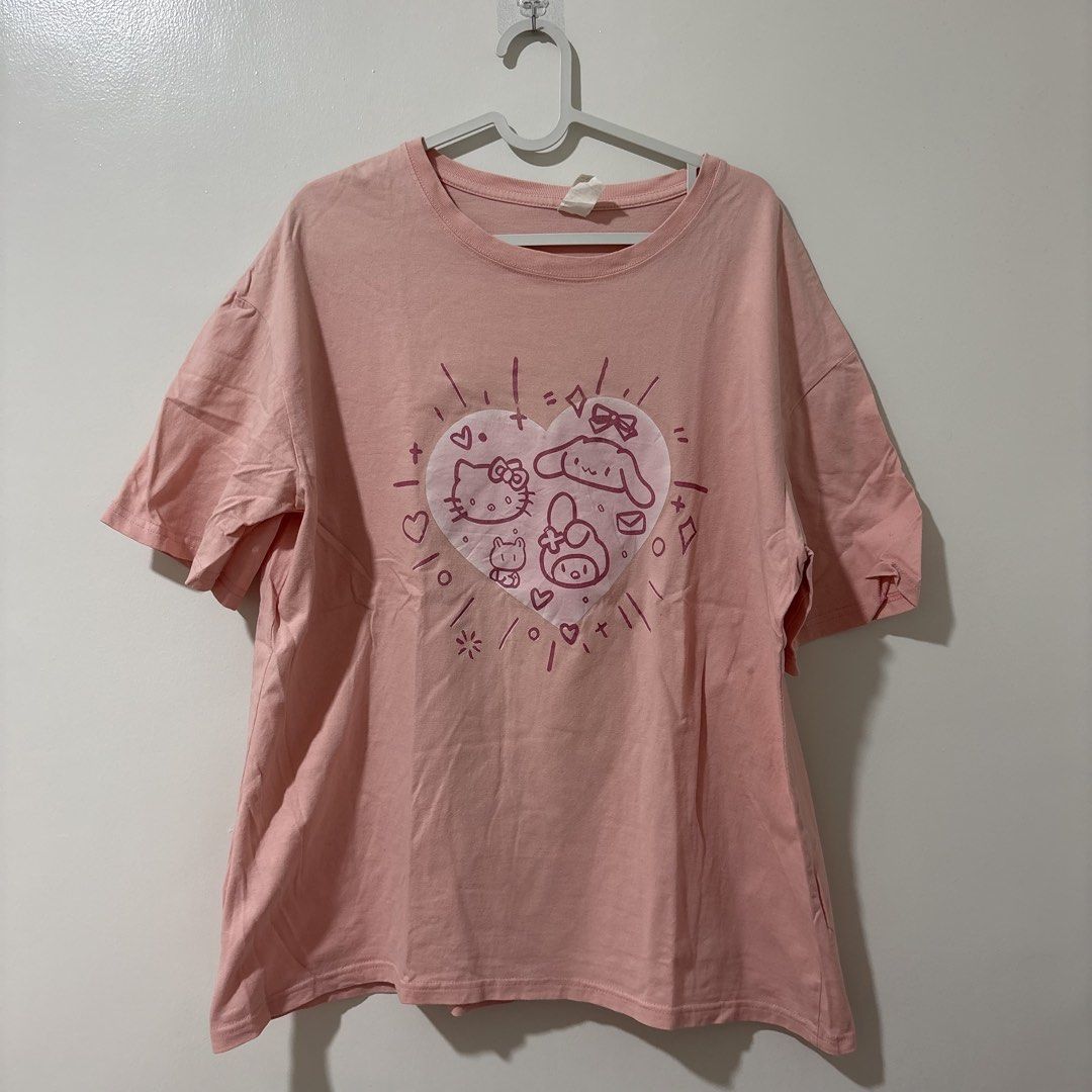 Ktees Oversized Hello Kitty Melody Cinnamoroll Shirt (Category: Shirts) located in Bulacan. Submitted by laleesa_ (Listing ID 1469556573, Image 1). Description: Makapal tela Premium Ktees Up to 2XL .