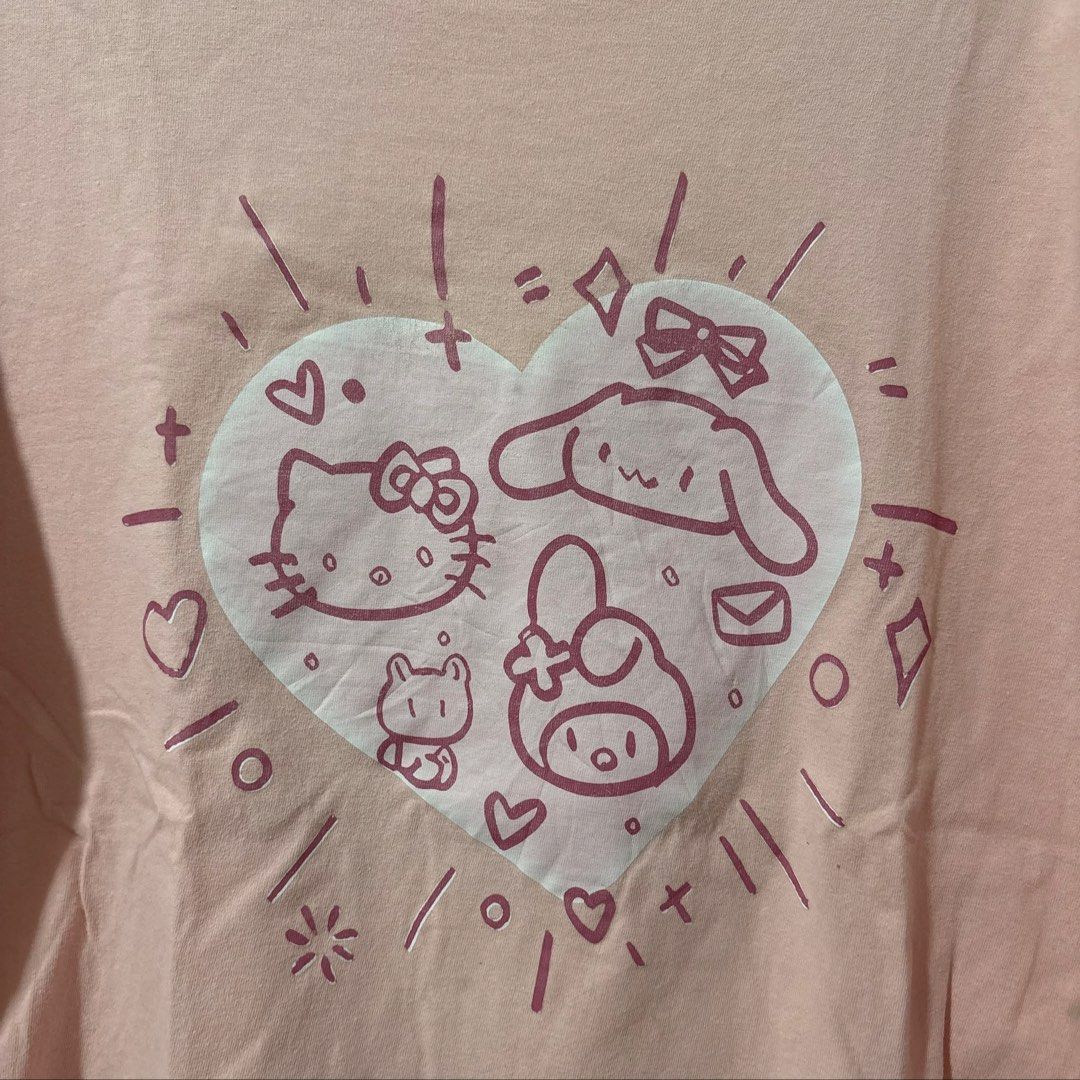 Ktees Oversized Hello Kitty Melody Cinnamoroll Shirt (Category: Shirts) located in Bulacan. Submitted by laleesa_ (Listing ID 1469556573, Image 2). Description: Makapal tela Premium Ktees Up to 2XL .
