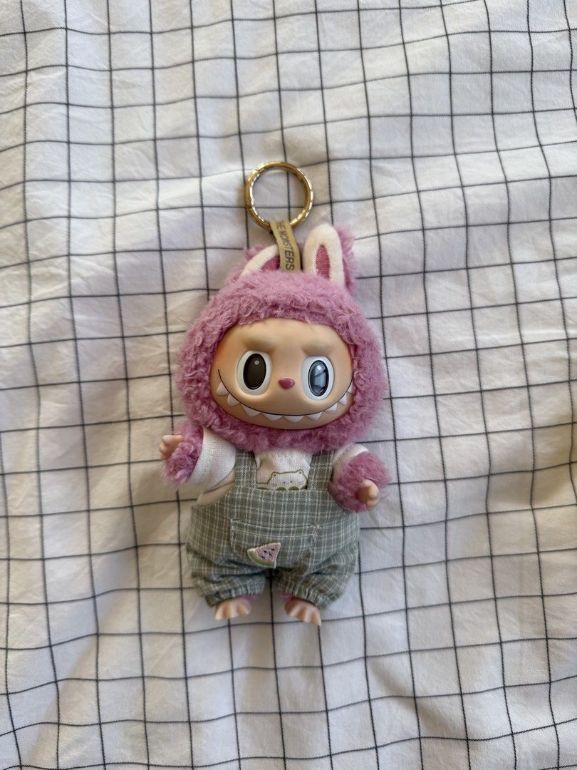 Labubu Exciting Macaron Vinyl Plush (Lychee Berry) (Category: Plushies & Soft Toys) located in Bacoor. Submitted by juro0531 (Listing ID 1469427619, Image 1). Description: lightly used. labubu clothing is for free..