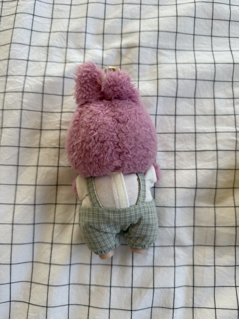 Labubu Exciting Macaron Vinyl Plush (Lychee Berry) (Category: Plushies & Soft Toys) located in Bacoor. Submitted by juro0531 (Listing ID 1469427619, Image 2). Description: lightly used. labubu clothing is for free..