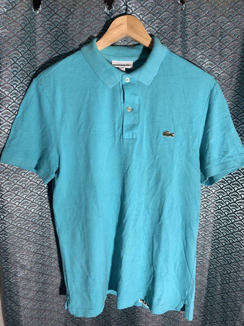 LACOSTE BRIGHT TURQUOISE POLO SHIRT (Category: Tshirts & Polo Shirts ) located in Paranaque City. Submitted by thrift-matters (Listing ID 1469405203, Image 2). Description: ▪️Dimes: 19L x 26L ▪️Color rate: 9.7/10 ▪️As New Condition ▪️Guaranteed Authentic 100% ▪️With Neck tag but cut washtag .