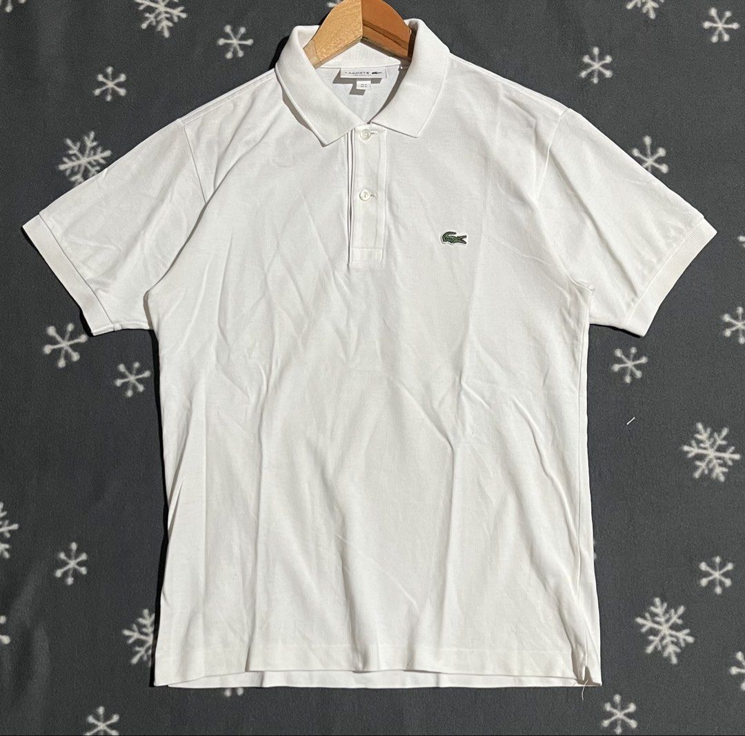 Lacoste Classic Fit Polo Shirt (Category: Tshirts & Polo Shirts ) located in Maribojoc. Submitted by nayer (Listing ID 1469466340, Image 1). Description: L4c0st3 Polo Shirt Made in Peru Embroidered logo Excellent Minimal stain last pic 9.8/10 color rate Small on tag AD: W19.5 * L26.5.