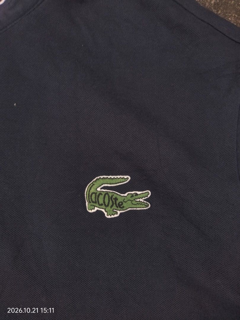 Lacoste Polo Shirt Chinese Colar (Category: Tshirts & Polo Shirts ) located in Caloocan City. Submitted by haruconcep52476 (Listing ID 1469457940, Image 2). Description: Dimensions W21×L28 Good condition Color rate 9.5 No issue.