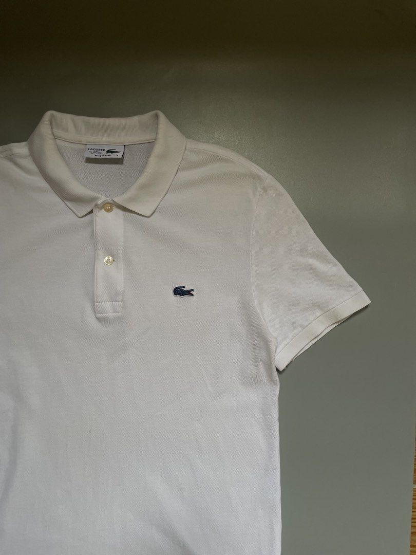 Lacoste Polo shirt White (Category: Tshirts & Polo Shirts ) located in Marawi City. Submitted by madythrift (Listing ID 1469466795, Image 2). Description: 18.5 by 27 Excellent Condition Nego!.