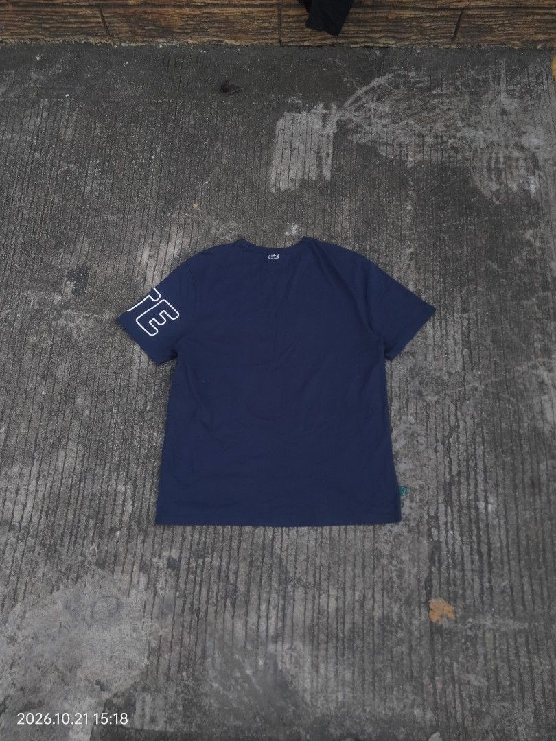 Lacoste Script Logo (Category: Tshirts & Polo Shirts ) located in Caloocan City. Submitted by haruconcep52476 (Listing ID 1469457535, Image 2). Description: Dimensions W21×L28 Good condition Color rate 9.5 No issue Already wash.