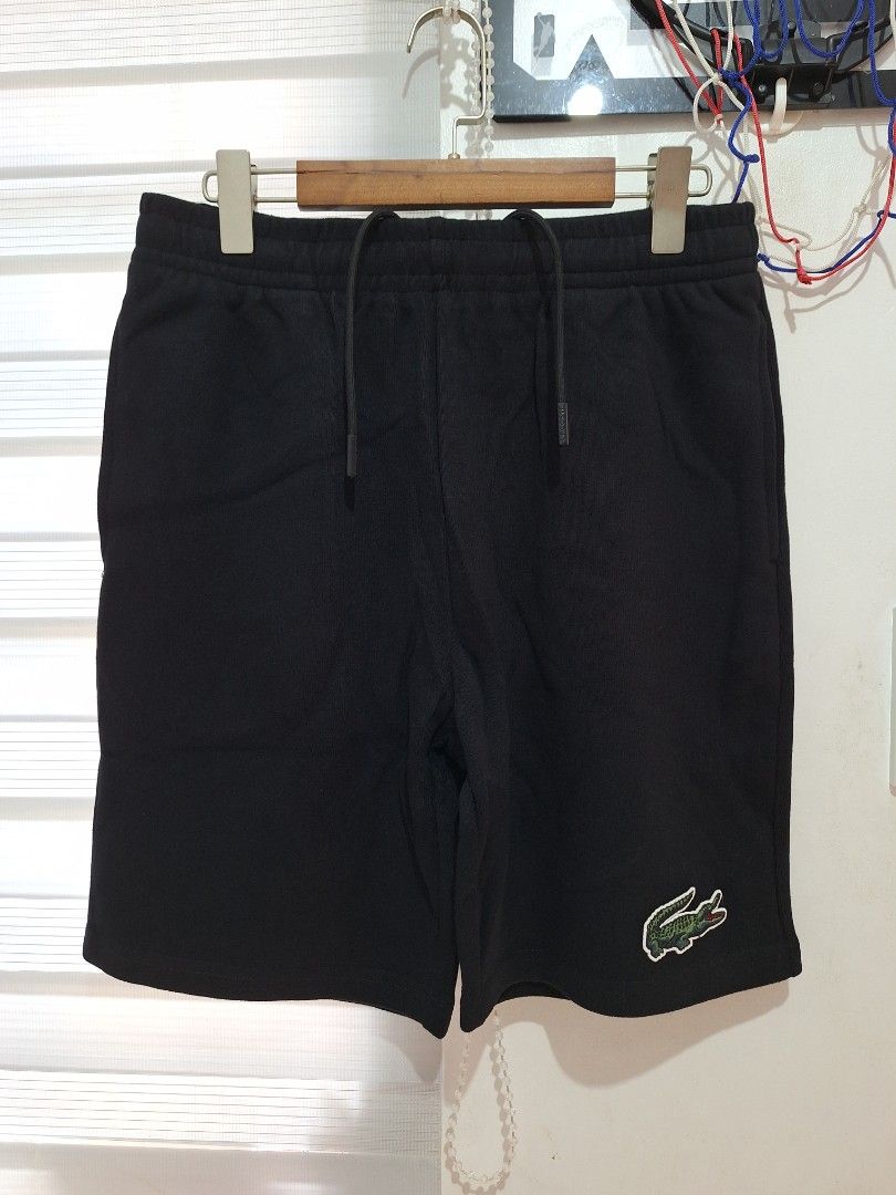 Lacoste shorts black (Category: Shorts) located in Santa Rosa. Submitted by pat0317 (Listing ID 1469457730, Image 1). Description: brandnew legit no issue lacoste jogger shorts black small - size 30 to 32 large - waist 34 to 36 cod cop lbc j&t lalamove.