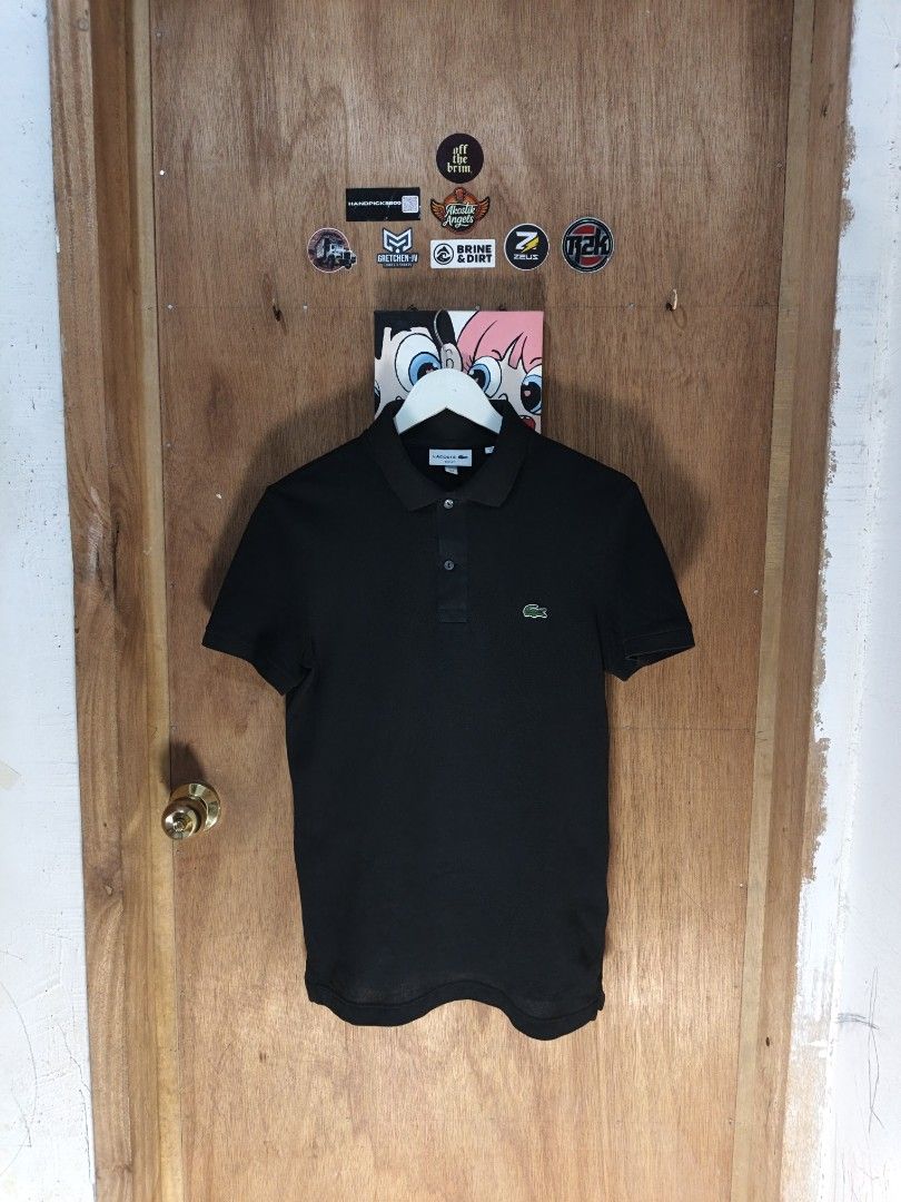 Lacoste Size 3 Black Made in Peru Modern (Category: Tshirts & Polo Shirts ) located in Nasipit. Submitted by zaynzdrip (Listing ID 1469476932, Image 1). Description: -Good as brandnew -twice lang na gamit -color rate 9.9/10 -condition 10/10 -Small - medium -19 width by 27 length.