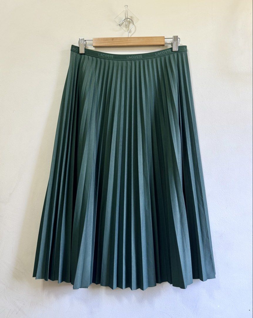 Lacoste skirt (Category: Skirts) located in Tarlac. Submitted by giannisdeclutters4106 (Listing ID 1469481068, Image 1). Description: Lacoste pleated skirt Like new Flowy pique effect fabric Elastic waist Medium on tag Fits up to large 28-31” waist.