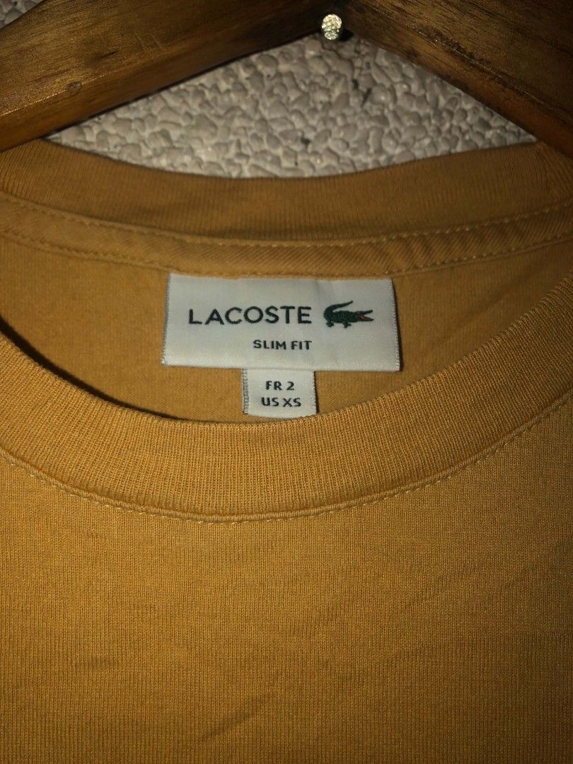 Lacoste Slim Mustard (unisex) (Category: Activewear) located in Cagayan de Oro. Submitted by amenfitt (Listing ID 1469552626, Image 3). Description: Lacoste Slim Mustard (unisex) W 18 L 27 COMPLETE TAGS GOOD CONDITION COLOR RATE 9.5/10 ISSUE: NONE.