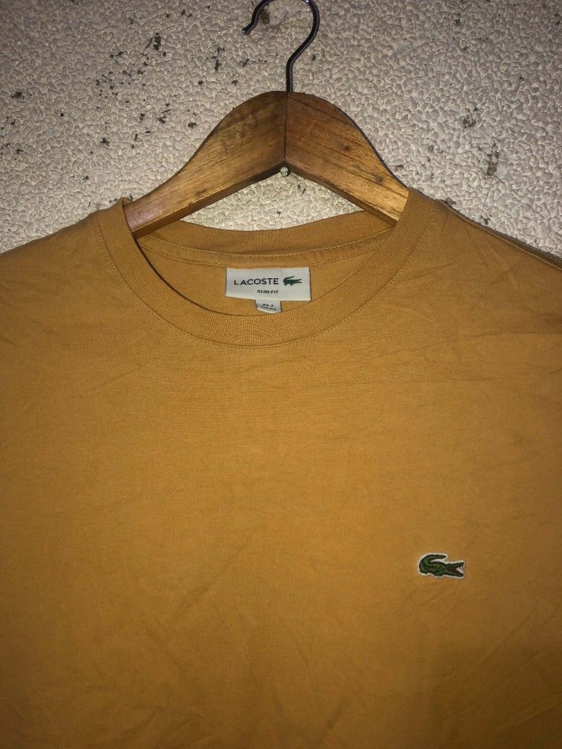 Lacoste Slim Mustard (unisex) (Category: Activewear) located in Cagayan de Oro. Submitted by amenfitt (Listing ID 1469552626, Image 2). Description: Lacoste Slim Mustard (unisex) W 18 L 27 COMPLETE TAGS GOOD CONDITION COLOR RATE 9.5/10 ISSUE: NONE.