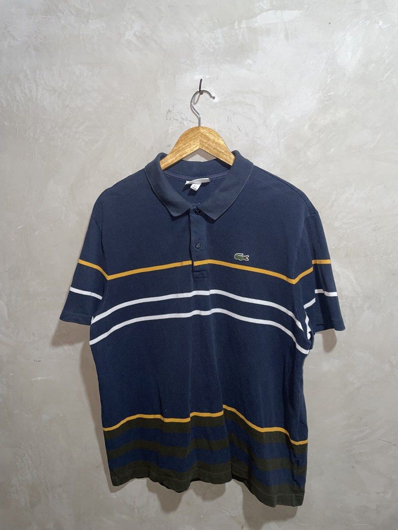 Lacoste Striped Regular Fit Polo Shirt (Category: Tshirts & Polo Shirts ) located in Molave. Submitted by thriftedstore.horse (Listing ID 1469520490, Image 1). Description: Condition- excellent Issue- none Color rate- 9.5/10 .