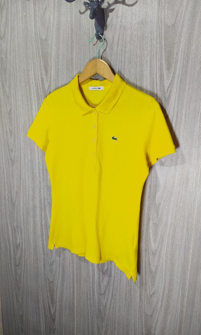 Lacoste Yellow Polo Shirt (Category: Shirts) located in Milaor. Submitted by lootinout (Listing ID 1469565640, Image 2). Description: Lacoste Yellow Polo Shirt ✅Size: 42 ✅Width: 18.5 ✅Length: 25 ✅Color Rate: 9.5/10 ✅No Issue ✅Need Wash ✅Location: Bicol Naga City, Camarines Sur ✅Courier: J&T Express/Flash Express ✅MOP: Gcash only.