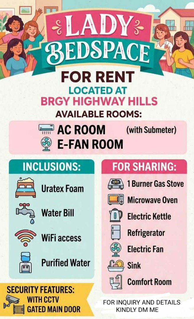 LADY BEDSPACE FOR RENT (Category: Looking For) located in Mandaluyong City. Submitted by kookiejoyz (Listing ID 1469426486, Image 3). Description: FOR RENT: LADY BEDSPACER NEAREST STABLISHMENT: CGS WCC NCMH MPNAG STARMALL SHAW MRT SHANGRILA GREENFIELD SM MEGAMALL ROBINSONS GALLERIA FOR INQUIRY AND VIEWING KINDLY DM ME.