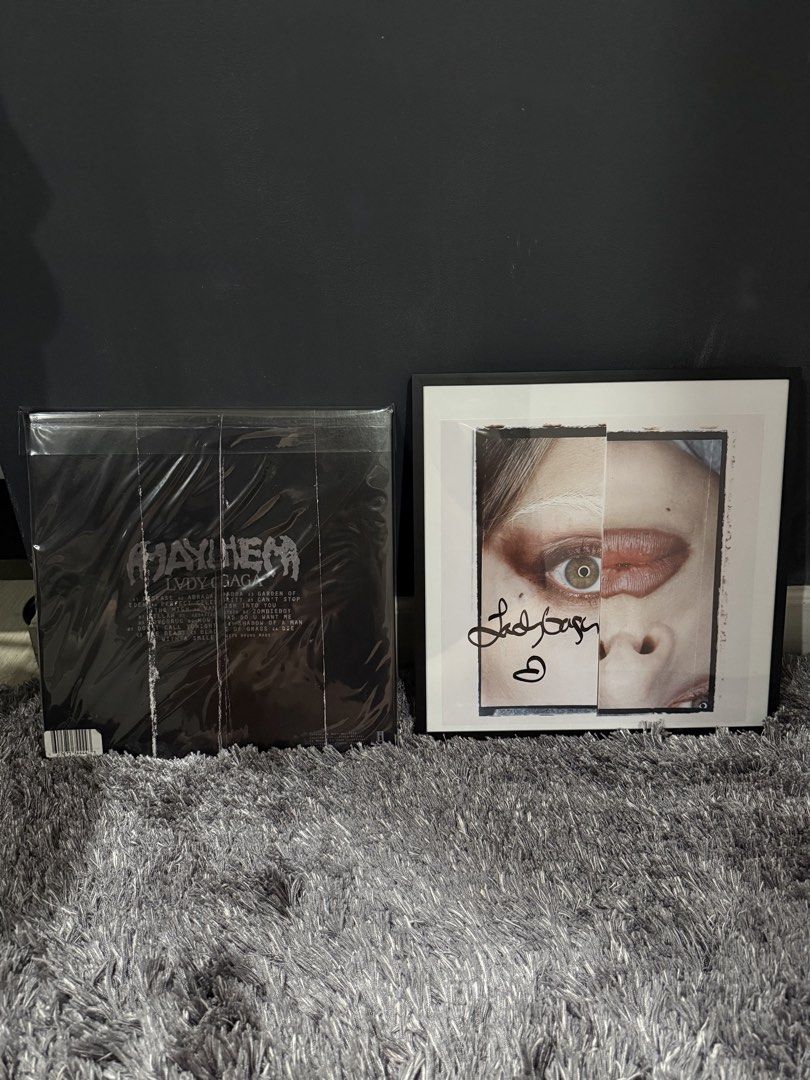 Lady Gaga Mayhem Vinyl Alternate Signed Insert (Category: Vinyls) located in Caloocan City. Submitted by scott_listing (Listing ID 1469417405, Image 2). Description: - Lady Gaga Mayhem Vinyl Alternate Signed Insert - Includes Alternate Signed Art Card - Condition: Brand new - Bonus: Free IKEA frame.
