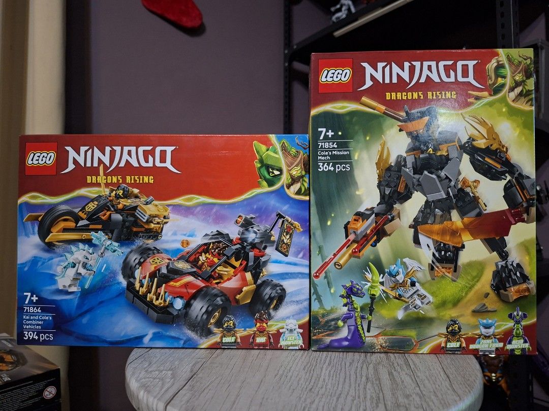 Lego ninjago (Category: Lego & Building Sets) located in Manila. Submitted by ryanam (Listing ID 1469544269, Image 1). Description: Cole's mech 1500 kai's racecar 1800.