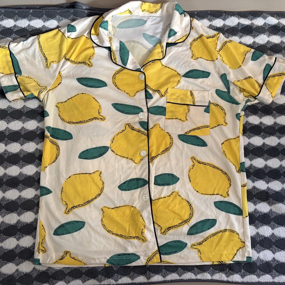 Lemon Terno Pajama (Category: Sets or Coordinates) located in Quezon City. Submitted by prelovedbyryys (Listing ID 1469470625, Image 3). Description: Lemon Terno Pajama - 150 📌 Brandnew 📌 Small - Large Location: Fairview, Quezon City MOD: SPX, J&T MOP: Gcash, GoTyme, Maribank.