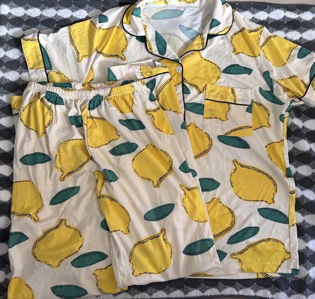 Lemon Terno Pajama (Category: Sets or Coordinates) located in Quezon City. Submitted by prelovedbyryys (Listing ID 1469470625, Image 2). Description: Lemon Terno Pajama - 150 📌 Brandnew 📌 Small - Large Location: Fairview, Quezon City MOD: SPX, J&T MOP: Gcash, GoTyme, Maribank.
