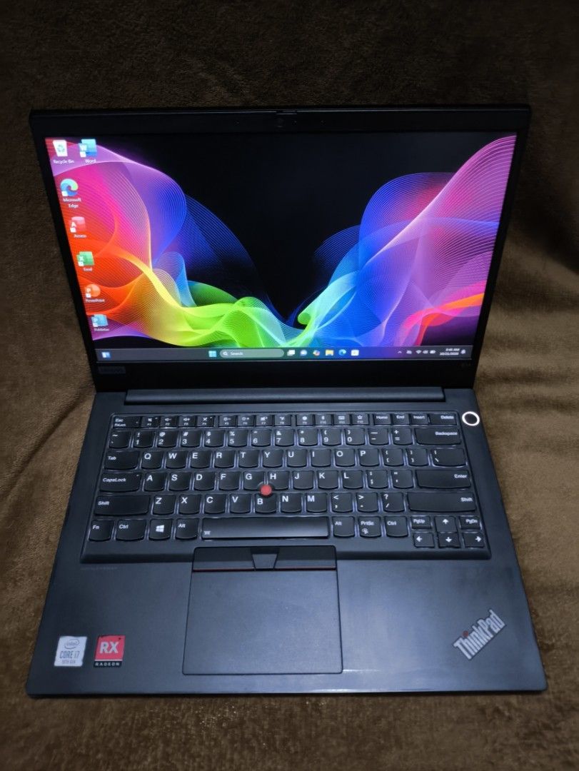 Lenovo thinkpad i7 10th gen (Category: Laptops & Notebooks) located in Quezon City. Submitted by lutz15 (Listing ID 1469513145, Image 2). Description: Lenovo thinkpad E14 Processor: i7 10th gen Memory: 8gb Ram ddr4 Storage: dual 256gb nvme + 500gb hdd Screen:14inch 60hz FHD Videocard: dual Intel UHD graphics + AMD Radeon rx 640 2gb ddr5 Backlight keyboard white Unit and original charger Window 11 Ms office installed Good battery Good keyboard Goo