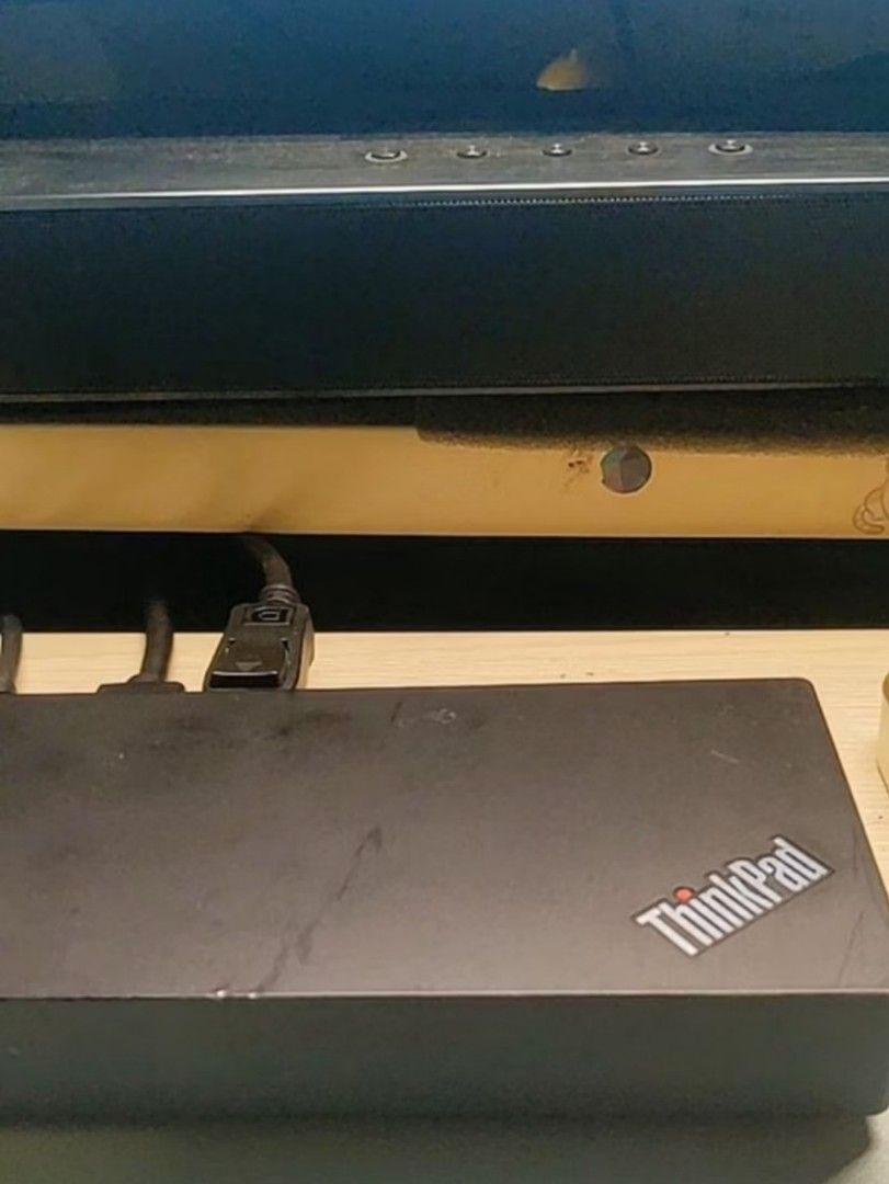 Lenovo ThinkPad Thunderbolt 3 Docking Station with Power Supply (Category: Laptops & Notebooks) located in Caloocan City. Submitted by s3xmachine (Listing ID 1469424774, Image 1). Description: - Lenovo ThinkPad Thunderbolt 3 Dock - Includes original 135W power adapter and power cord - Ports: USB 3.0, DisplayPort, HDMI, VGA, Gigabit Ethernet, and USB-C - Fully functional workspace expander - Minor scuffs on the top surface from normal use -slightl
