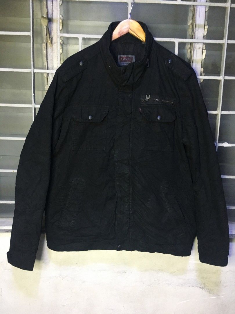 Levi's Black Military Utility Jacket (Category: Coats, Jackets and Outerwear) located in Cabuyao City. Submitted by roronhilira (Listing ID 1469510681, Image 3). Description: LEVIS * MILITARY FIELD JACKET Authentic XL on tag 24.5 width 29 length 9.5 color rate very good condition 1500 plus ship DM 📥.
