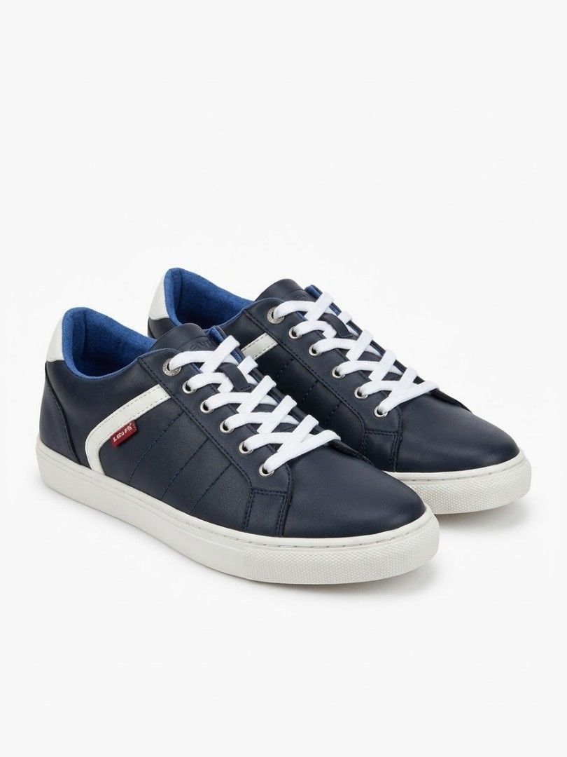 Levi's Navy Blue Casual Sneakers (Category: Casual Shoes) located in Lucena. Submitted by wisebear.f1e959 (Listing ID 1469445036, Image 1). Description: - Brand: Levi's - Color: Navy blue with white laces and rubber soles - Features: Iconic red Levi's brand tab on the side, blue inner lining, and white heel accent - Condition: Excellent, clean everyday footwear - Style: Casual sneakers perfect for daily outfits.