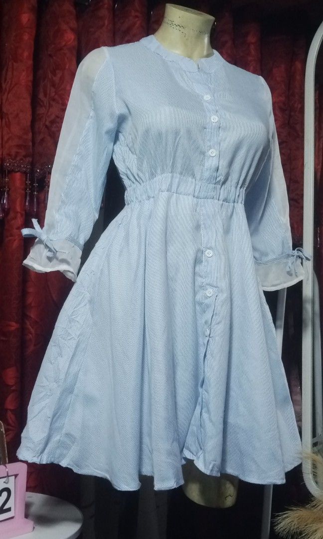 Light blue stripe mini dress (Category: Dresses) located in Manila. Submitted by wheneity67thifted (Listing ID 1469563793, Image 3). Description: .