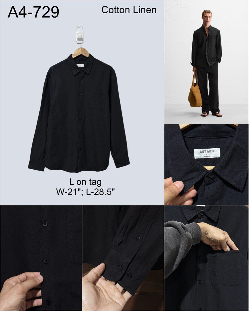 Linen Button Down Long Sleeve Black (Category: Formal Shirts) located in Digos. Submitted by appareall (Listing ID 1469416300, Image 1). Description: .