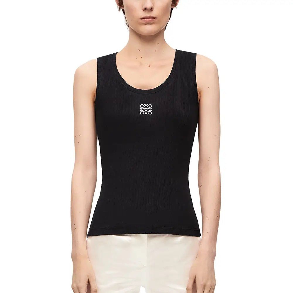 LOEWE ANAGRAM TANK TOP - BLK (Category: Luxury Apparel) located in General Trias. Submitted by kyledeterala6969 (Listing ID 1469479330, Image 1). Description: Loewe Anagram Tank Top No issue Bnew with tag Like new Color rate - 10/10 Length - 21 Pit to pit - 12 Stretchable Location: General Trias City, Cavite.