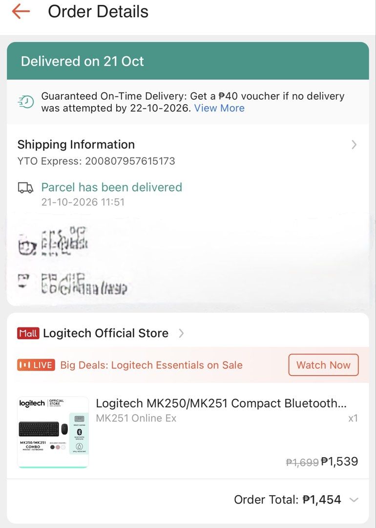 Logitech MK251 Compact Wireless Mouse and Keyboard (Category: Computer Keyboard) located in Manila. Submitted by elloryry (Listing ID 1469459698, Image 3). Description: - Brand: Logitech MK251 compact wireless keyboard and mouse combo - Color: Black (in original box) - Condition: Brand new, opened for checking, unused (Delivered October 21) - Features: Space-saving design, perfect for any desk setup - Connectivity: Wireless for a clutter-free wor