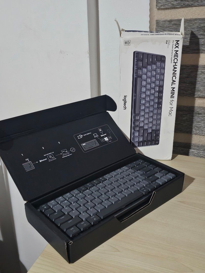 Logitech MX Mechanical Mini for Mac (Category: Computer Keyboard) located in Paranaque City. Submitted by mab.villareal (Listing ID 1469554498, Image 1). Description: Logitech MX Mechanical Mini wireless keyboard specifically for Mac setup. Compatible with iPad too :) Compact layout in grey. Still inside original packaging box SRP is around 7-8K+ RFS: just an extra and i already bought a white one..