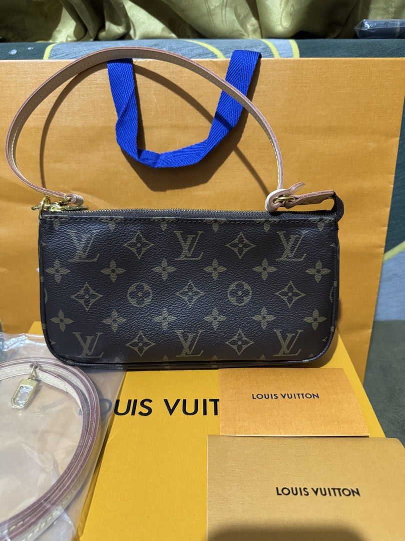 Louis Vuitton Monogram Pochette (Category: Luxury Bags & Wallets) located in San Juan City. Submitted by owluxxx (Listing ID 1469504254, Image 2). Description: Louis Vuitton Monogram Pochette Personal Use No Flaws No Rubs Clean inside Microchip ( 2021 ) Normal Sign of use With Unused Long Strap Guaranteed Authentic/Original 💯 W/ COA ✅ Inclusion: Box , Paperbag Loc: Sta. mesa 📍 Slight Nego!! .