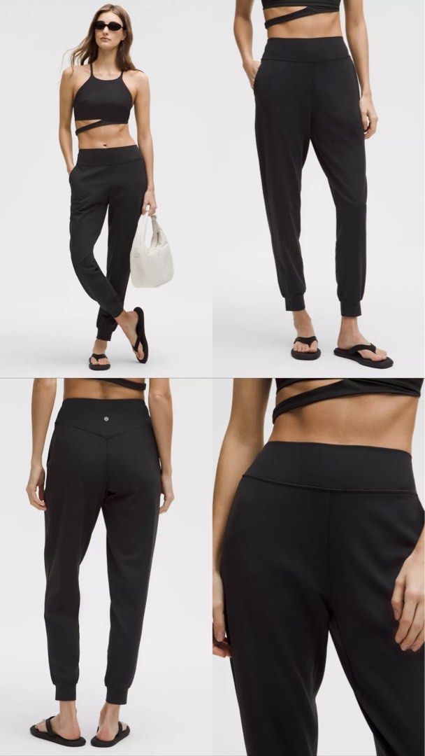 Lululemon Align High-Rise Jogger *Full Length (Category: Activewear) located in San Pablo. Submitted by cintahandmade (Listing ID 1469439769, Image 2). Description: - Brand: Lululemon - Color: Classic Black - Fit: Slim fit with cuffed ankles and high-rise elastic waistband - Features: Deep side pockets, subtle back seam detail, and a small reflective logo - Material: Smooth, high-performance athletic fabric - Condition: Brand new (only tried it o