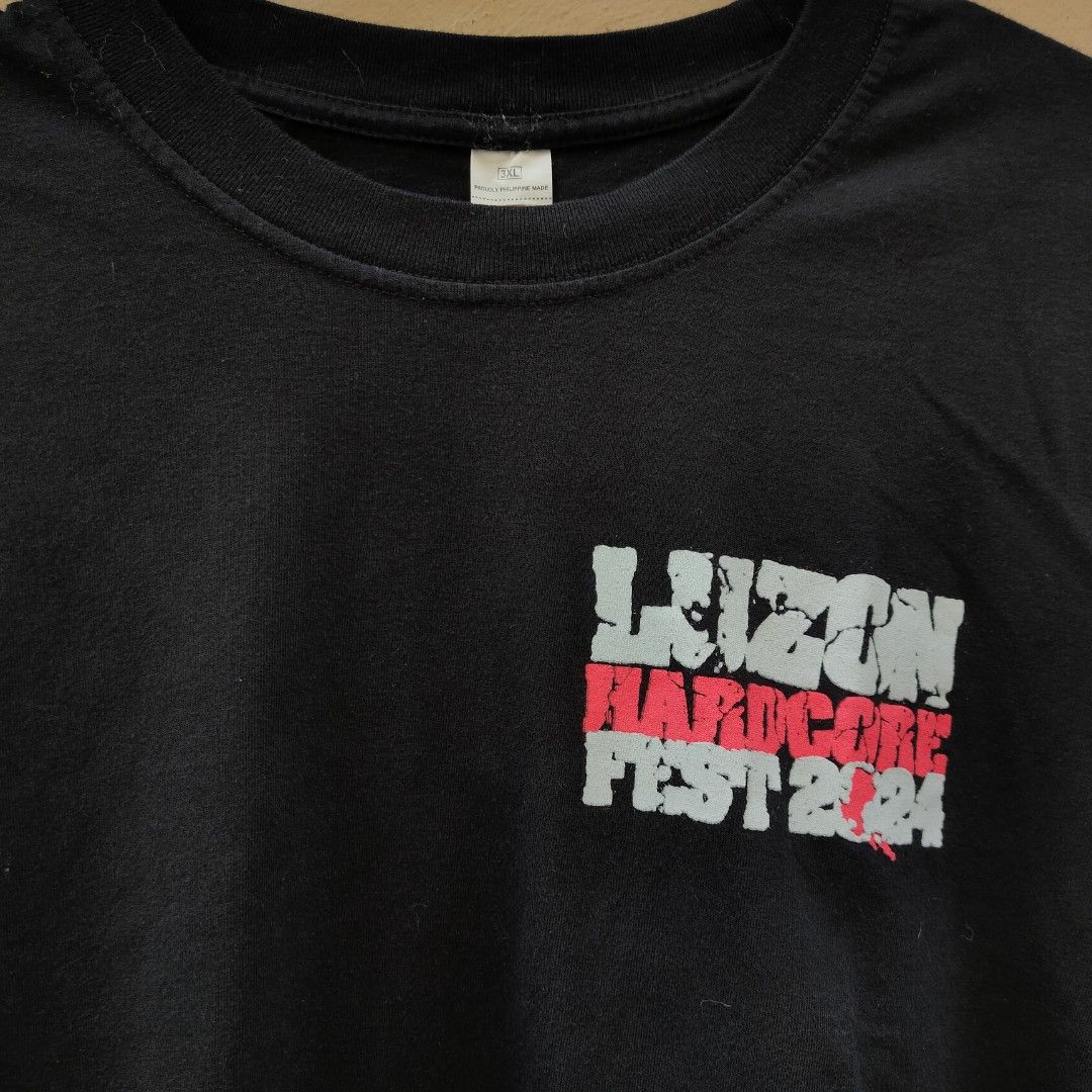 Luzon Hardcore Fest '24 Tee (Category: Tshirts & Polo Shirts ) located in Quezon City. Submitted by stashbyharun (Listing ID 1469446779, Image 3). Description: 3XL but fits XL-XXL band shirt hardcore metal punk.