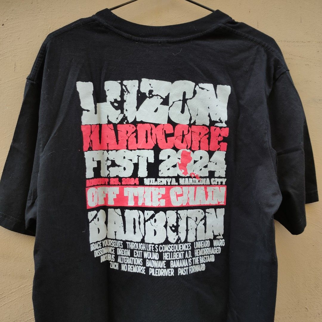 Luzon Hardcore Fest '24 Tee (Category: Tshirts & Polo Shirts ) located in Quezon City. Submitted by stashbyharun (Listing ID 1469446779, Image 2). Description: 3XL but fits XL-XXL band shirt hardcore metal punk.