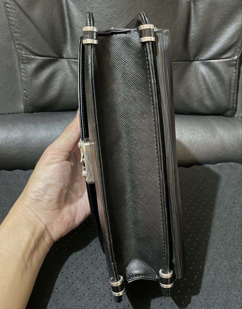 Louis Vuitton Monceau (Category: Luxury Bags & Wallets) located in Cavite. Submitted by HelloAnn_Closet (Listing ID 1469569467, Image 3). Description: LV Monceau is a structured, vintage-inspired satchel bag crafted from the brand’s signature Noir (Black) Epi leather, which is recognizable by its distinct, wave-like rippled texture. Super pretty 😍 .