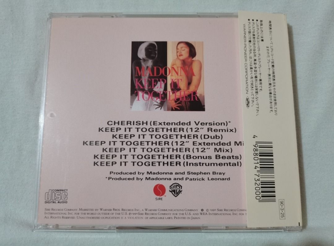 Madonna Keep It Together CD Single (Unsealed M condition Japan) (Category: CDs & DVDs) located in Dangcagan. Submitted by cd_haven5 (Listing ID 1469422927, Image 2). Description: #FORSALE #FORSALE #FORSALE #Authentic #Legit #Original We only sell original items. All items posted are on hand. Please message me for availability of the item/s because the items are also posted on my other online stores. All items are imported unless stated PH. We als