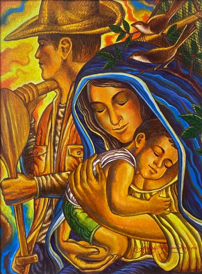 Mag-anak - Aries Hernandez (Category: Art & Prints) located in Taguig. Submitted by drybrushgallery (Listing ID 1469406099, Image 1). Description: Mag-anak Aries Hernandez, 2026 Acrylic on Canvas Artwork Dimension: 24" x 18" with Certificate of Authenticity PM FOR INQUIRY 0917 565 2917 .