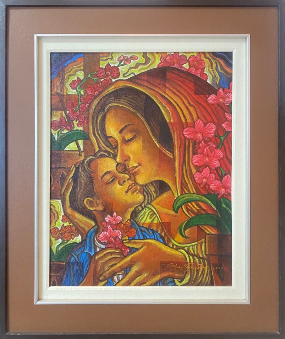 Mag-ina - Aries Hernandez (Category: Art & Prints) located in Taguig. Submitted by drybrushgallery (Listing ID 1469408612, Image 2). Description: Mag-ina Aries Hernandez, 2025 Acrylic on Canvas Artwork Dimension: 24" x 18" with Certificate of Authenticity PM FOR INQUIRY 0917 565 2917.