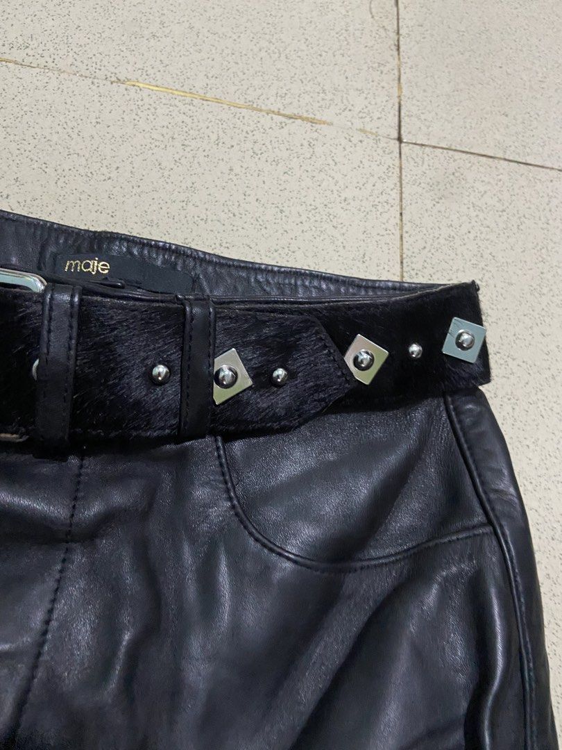 MAJE LEATHER BELTED SKIRT (Category: Skirts) located in Bulacan. Submitted by rrthrifts (Listing ID 1469471924, Image 3). Description: VERY GOOD CONDITION SIZE 34 ON TAG BNWT NO ISSUE 1499PHP PLUS SHIPPING FEE ONLY.