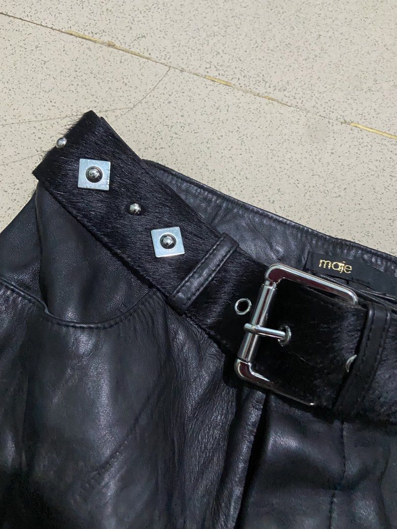 MAJE LEATHER BELTED SKIRT (Category: Skirts) located in Bulacan. Submitted by rrthrifts (Listing ID 1469471924, Image 2). Description: VERY GOOD CONDITION SIZE 34 ON TAG BNWT NO ISSUE 1499PHP PLUS SHIPPING FEE ONLY.