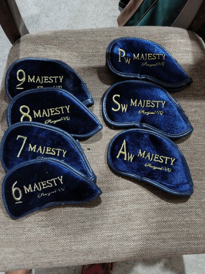 Majesty irons cover 7pcs (Category: Golf) located in San Pedro. Submitted by tristanjapansurplus (Listing ID 1469442459, Image 1). Description: selling my majesty irons cover 6 7 8 9 pw sw aw set for 1200 pesos plus SF s malayo.