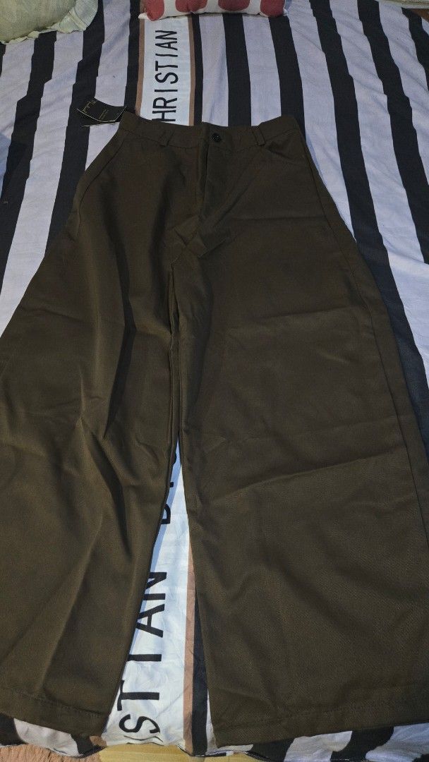 Mannered Pants 3 Pcs for 499 (Olive, Gray, Brown) (Category: Trousers) located in Quezon City. Submitted by frothicles (Listing ID 1469511276, Image 3). Description: - Brand: Mannered - Condition: Brand new with tags (BNWT), never worn - Color: Versatile olive green, brown and gray - Fit: Straight leg - Details: Back pockets, belt loops - Tagline: Well-dressed well-mannered - Waistline: 34.