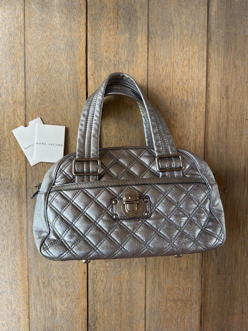 MARC JACOBS Ursula Bowler (Category: Luxury Bags & Wallets) located in Davao. Submitted by _iconculture (Listing ID 1469525636, Image 1). Description: AVAILABLE • MARC JACOBS Ursula Bowler Bag ★ A standout piece from the Fall/Winter 2007 collection. Condition: 9.8/10 — Almost mint condition! Has small rubs that is barely noticeable. Clean interior and very well-kept structure. Spacious enough to fit your daily essentials and more! Has front and b