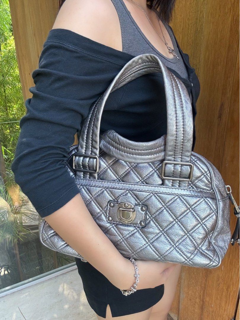 MARC JACOBS Ursula Bowler (Category: Luxury Bags & Wallets) located in Davao. Submitted by _iconculture (Listing ID 1469525636, Image 3). Description: AVAILABLE • MARC JACOBS Ursula Bowler Bag ★ A standout piece from the Fall/Winter 2007 collection. Condition: 9.8/10 — Almost mint condition! Has small rubs that is barely noticeable. Clean interior and very well-kept structure. Spacious enough to fit your daily essentials and more! Has front and b