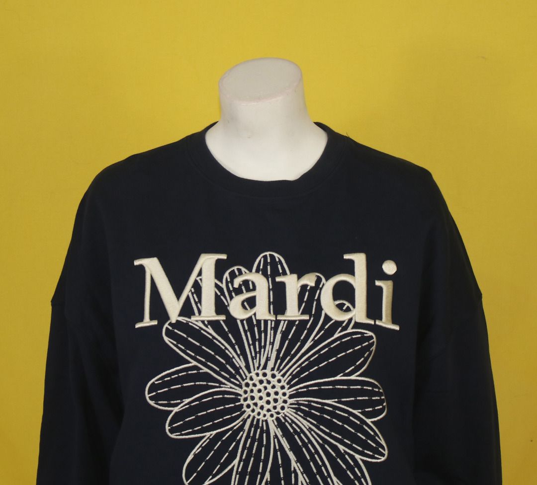 MARDI MERCREDI EMBROIDERED SWEATER (Category: Coats, Jackets and Outerwear) located in Cebu City. Submitted by sinina.station (Listing ID 1469403277, Image 3). Description: 100% cotton made in Korea armpit - 24.5 inches across length - 22 inches .