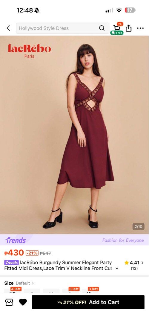 Maroon Slip Dress (Category: Dresses) located in Cebu City. Submitted by seasaltspanishlatte (Listing ID 1469415301, Image 3). Description: Condition: Worn once, excellent and clean condition with no major flaws Perfect for: Parties, dates, and special occasions Transaction: Meetups at Ayala Center Cebu or shipping (buyer shoulders shipping fee).